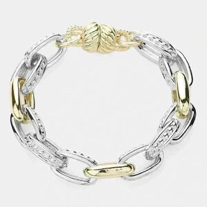 Two Tone Chain Magnet Bracelet